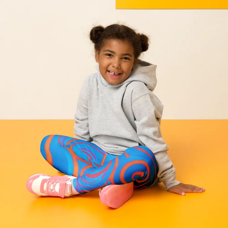Funky Blue Dreams Liquid Tie-Dye Kid's and Toddler's Leggings product image (3)