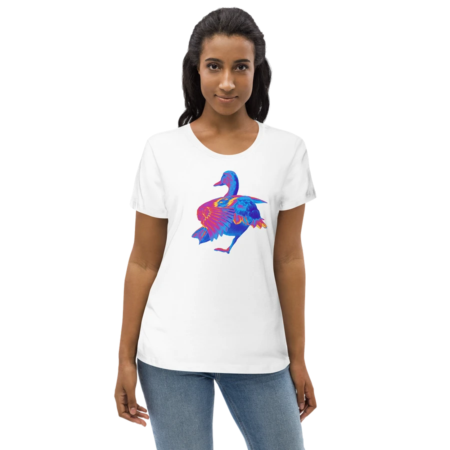 Funky Neon Pink and Blue Duck Fitted T Shirt product image (5)