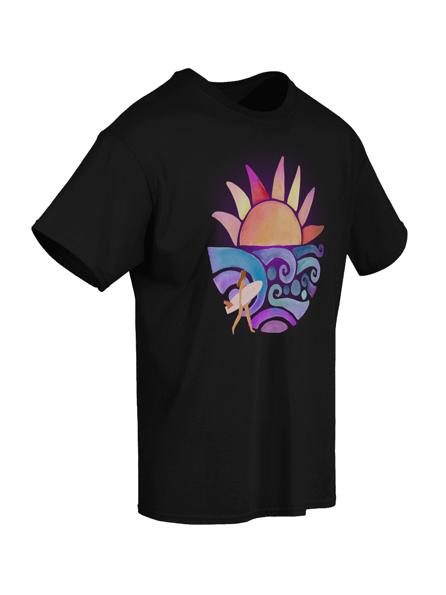 Sunset Surf Vibes Tee | Retro Watercolor Beach Aesthetic product image (37)