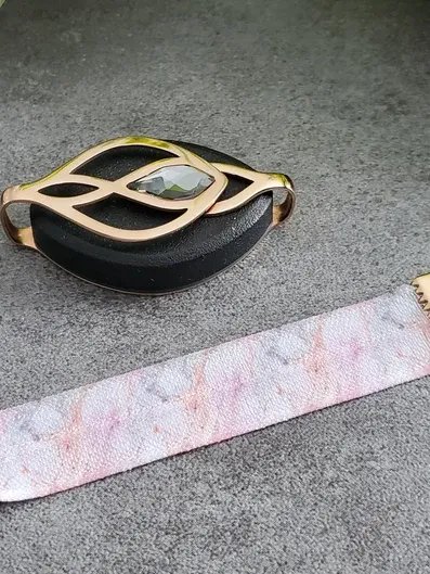 Blush Marble Elastic Bracelet | Handmade Accessory for Bellabeat Leaf Urban & Ivy product image (2)