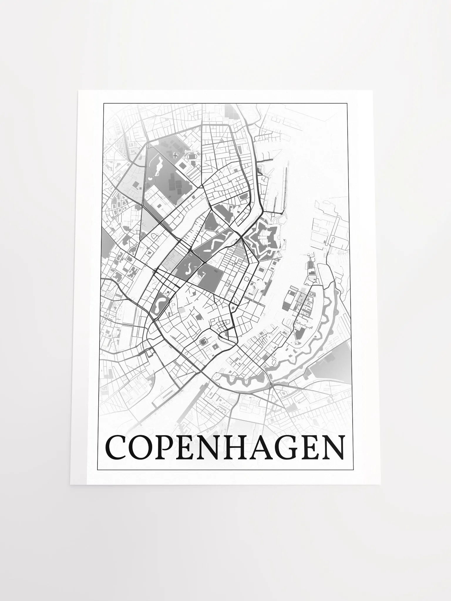 Copenhagen, Denmark, city map print product image (17)