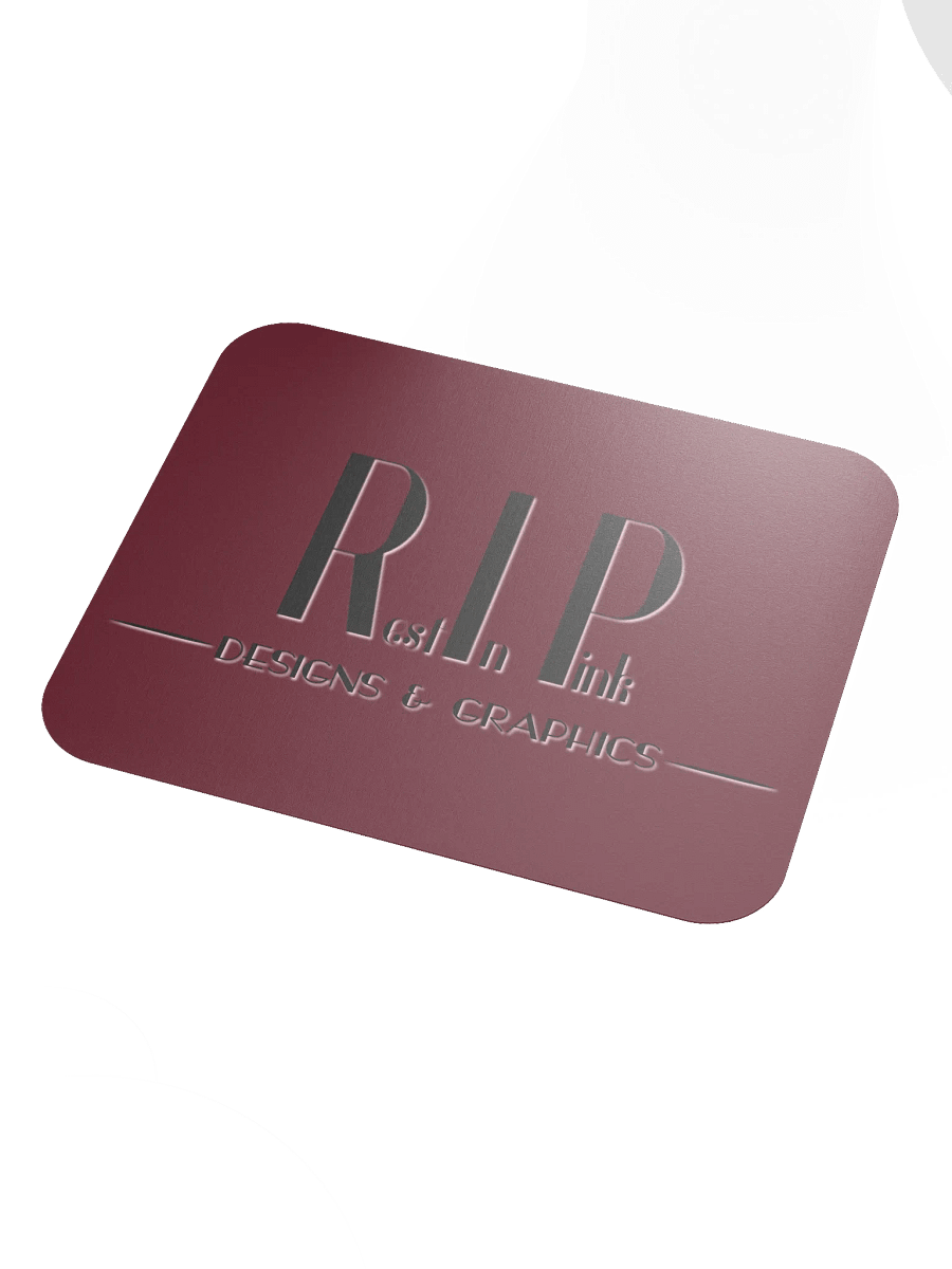 RIP Minimalist Logo Mouse Pad - Red product image (3)