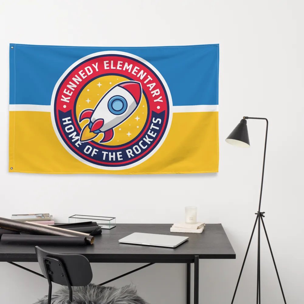 Kennedy Elementary Rocket Flag product image (9)