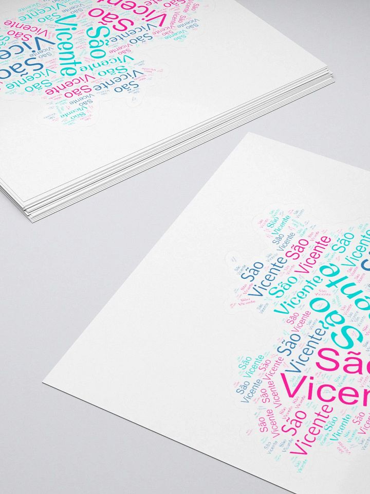 São Vicente Word Cloud Fish Kiss Cut Stickers product image (2)
