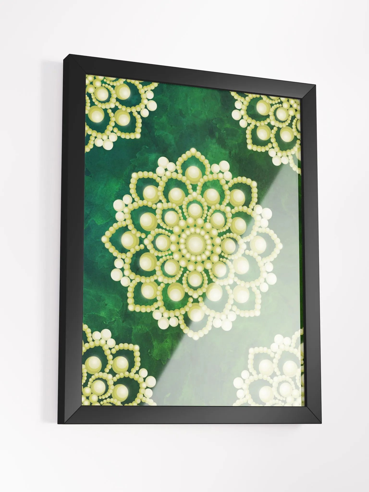 Yellow Flower Mandala Framed High-Quality Matte Poster product image (28)