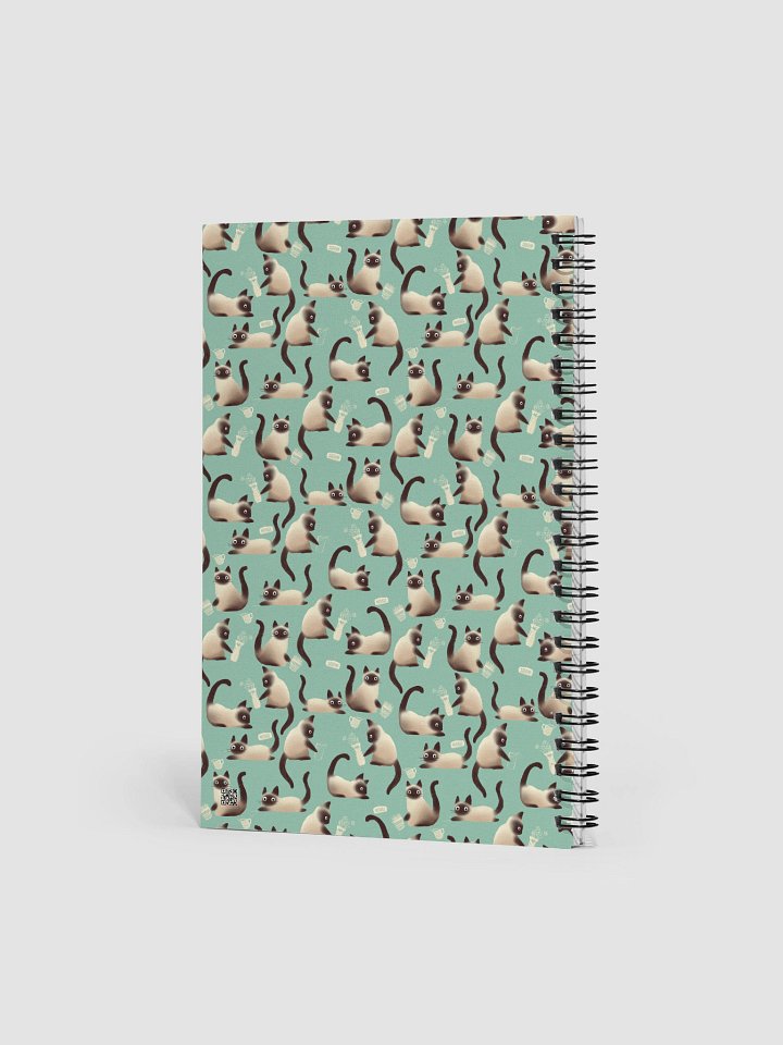 Bad Siamese Cats Knocking Stuff Over Pattern Notebook, Mint product image (2)