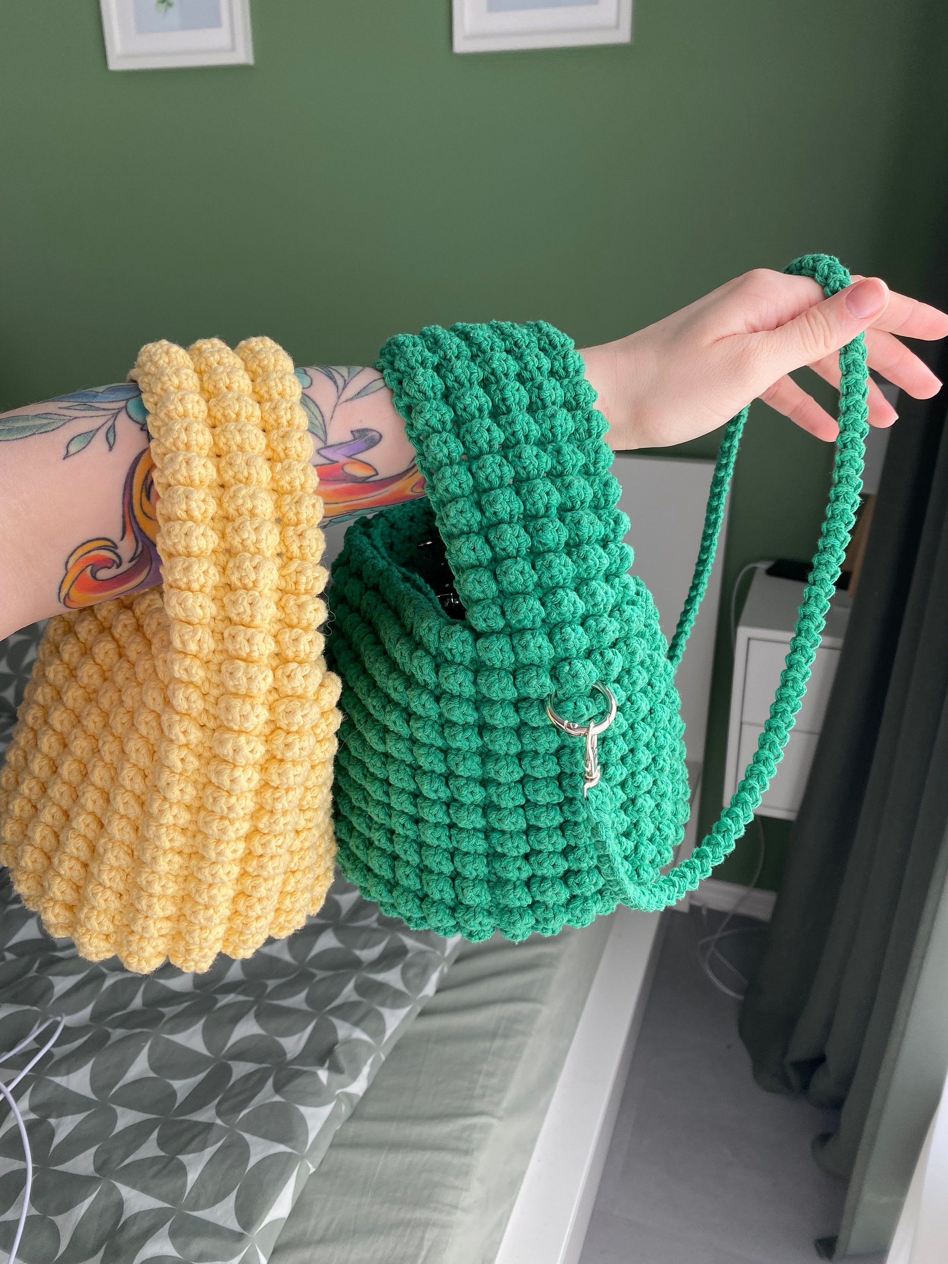 Crochet Pattern Green Pea Bag (PDF Pattern and YT English Video Tutorial) product image (6)