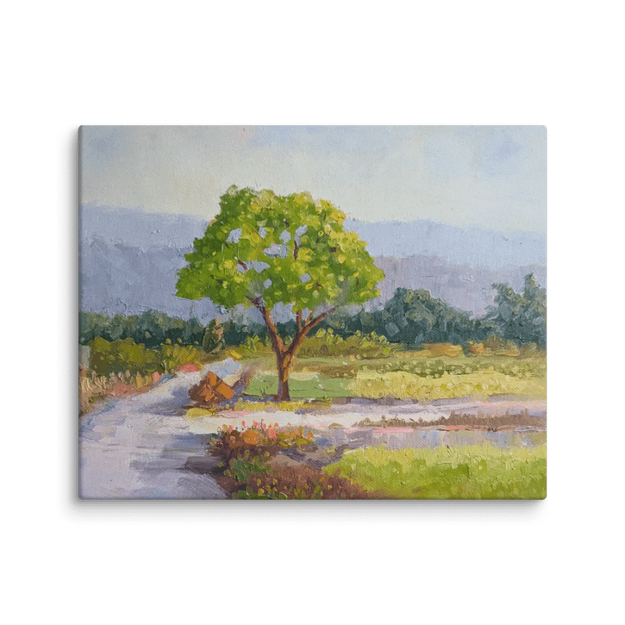 A tree by a country lane-Oil Painting Canvas Print product image (2)