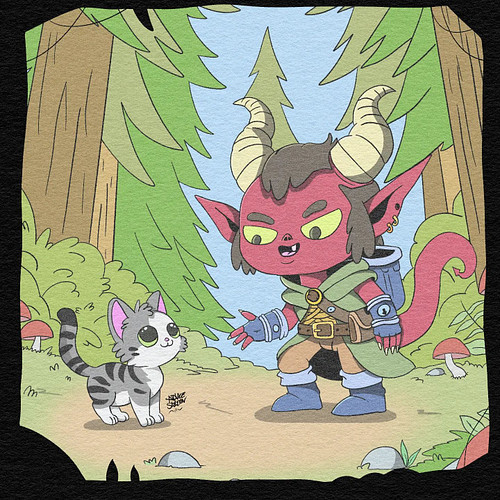 The young ranger finds their first companion a small cat. What should they name them?