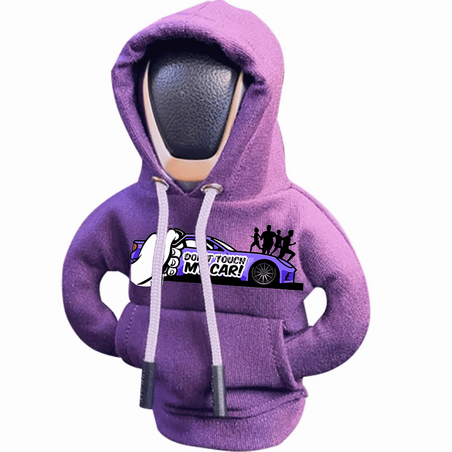 Dont touch my car Center Console Gear Shift Knob Cover Hoodie Sweatshirt Interior Styling Handle Clothes Auto Manual Decorative Decoratio product image (1)