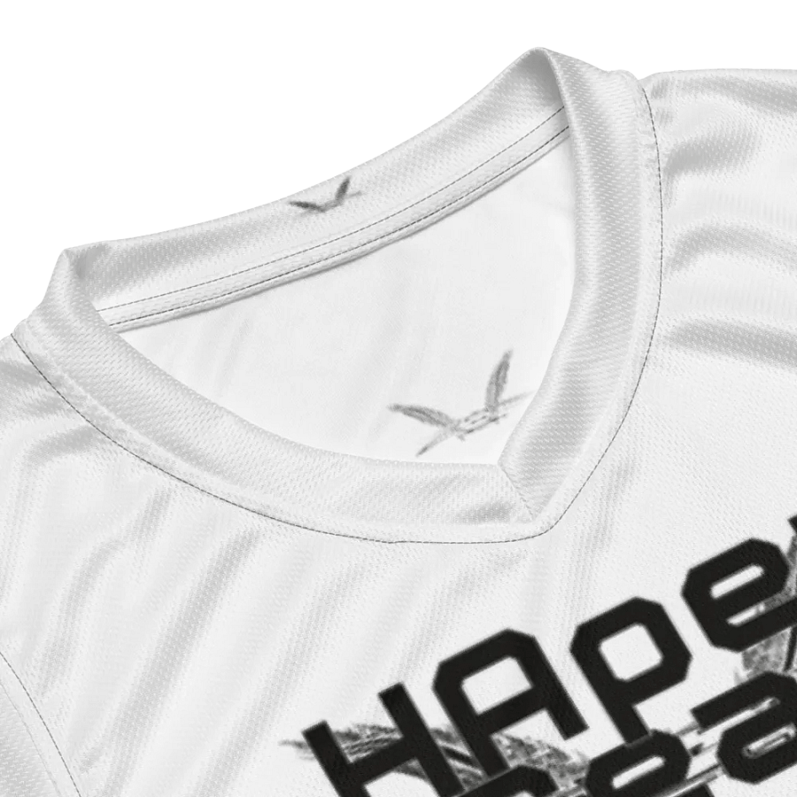 Dieter - White - Recycled Unisex Basketball Jersey - Black HApex Gear Black Logo product image (8)
