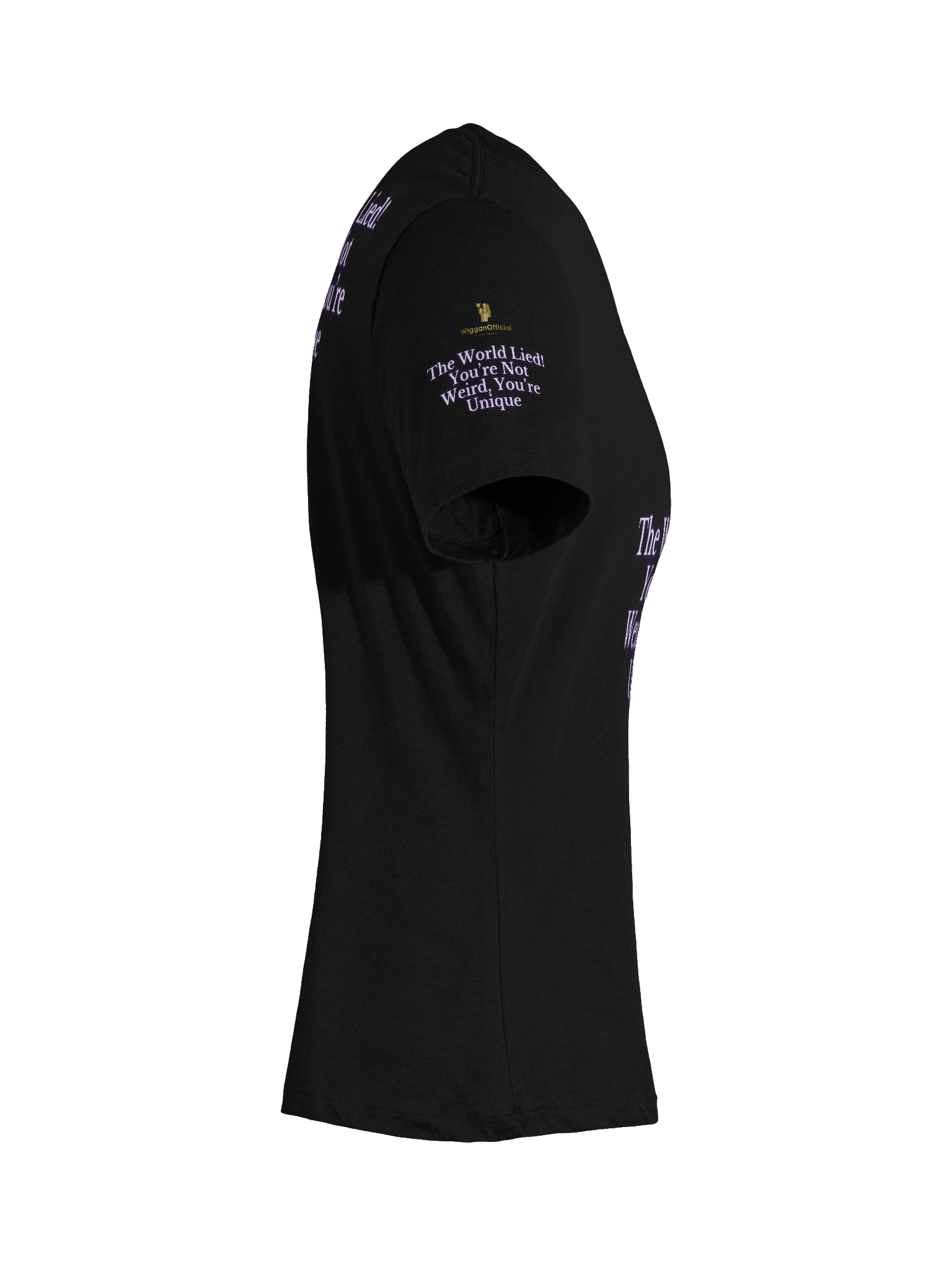 WigganOfficial “The World Lied! You’re Not Weird, You’re Unique” Women's Relaxed V-Neck T-Shirt product image (11)