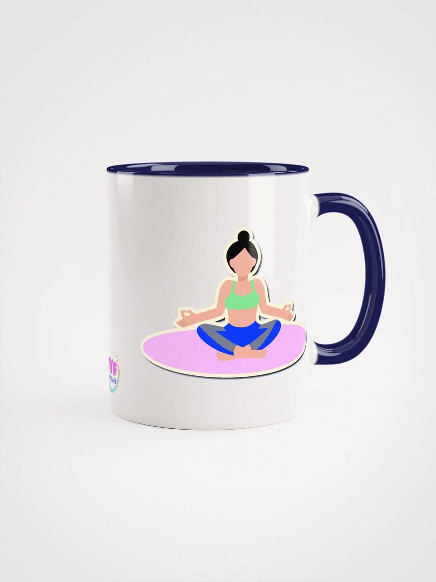 FitYOGAFit Color-Accent Yoga Mug - Ceramic with Motivational Design product image (1)