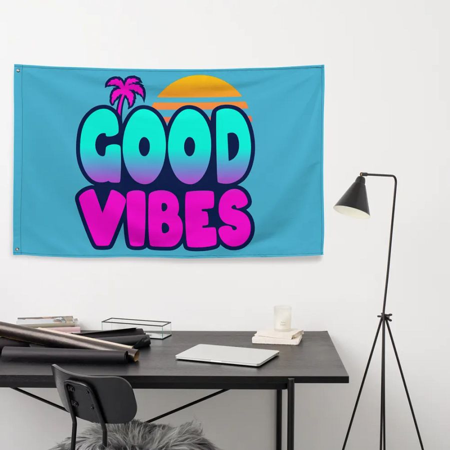 GOOD VIBES FLAG (BLUE) product image (9)