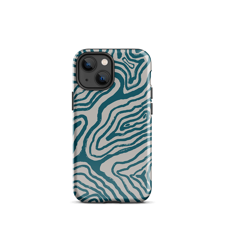 Aquamarine Brush Rivers iPhone Case product image (1)