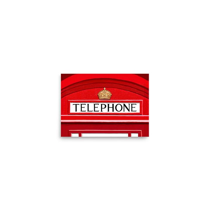 British Phone Booth Sign Matte Poster product image (1)