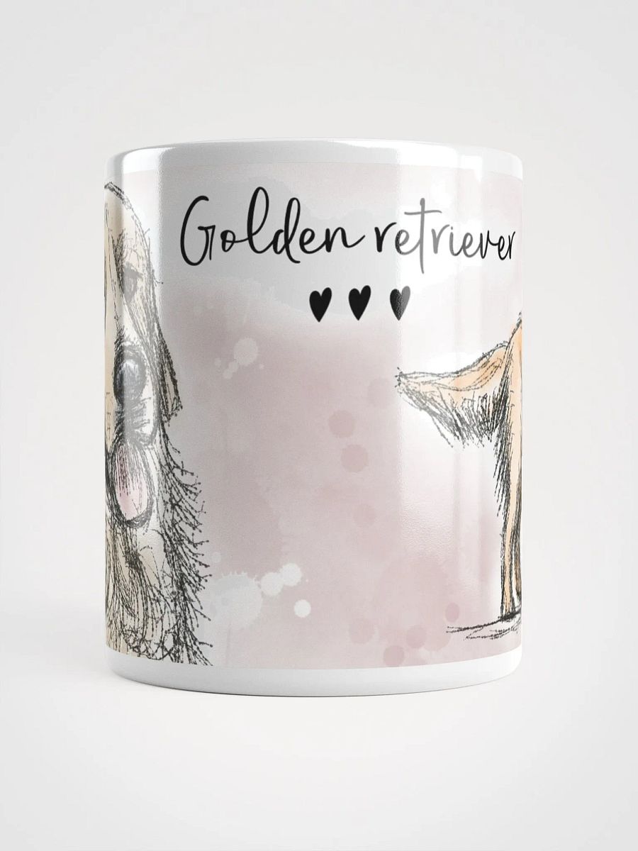 Golden Retriever Sketches White Glossy Mug product image (13)
