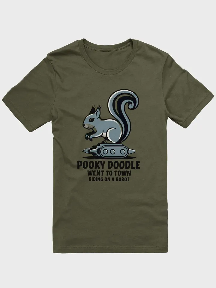 Super Soft and Flattering Tee: Pooky Doodle Went to Town Riding on a Robot product image (1)