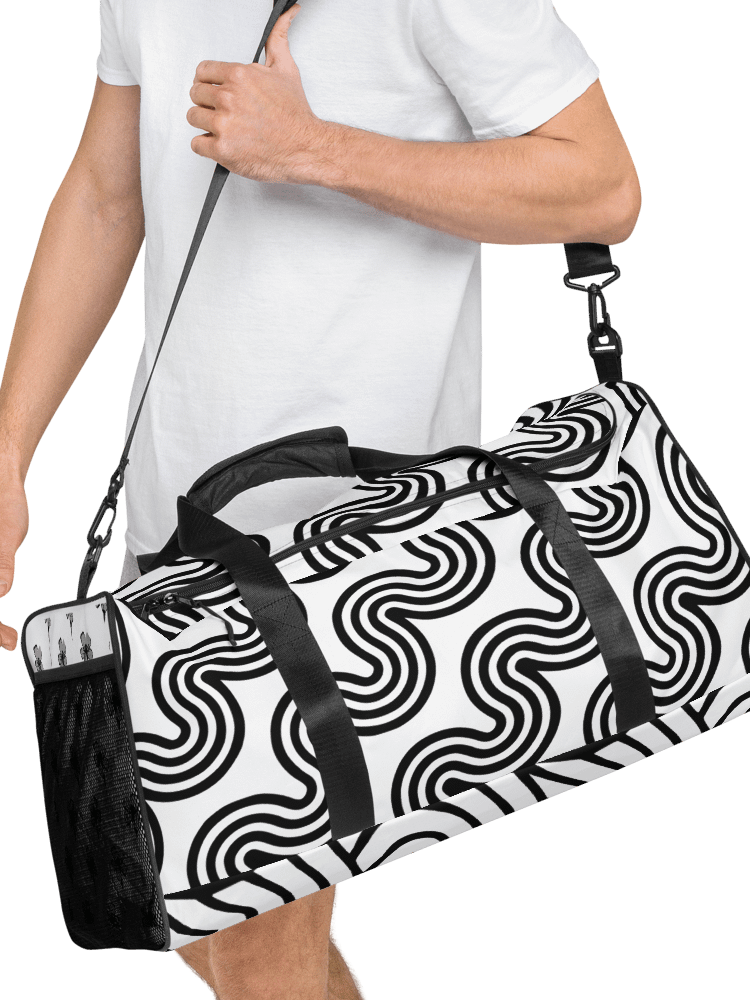 Monochrome Waves Duffel Bag product image (3)