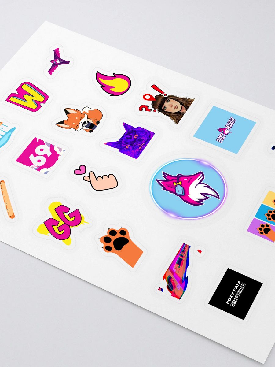 FoxyMandy Emotes Sticker Sheet Set product image (2)