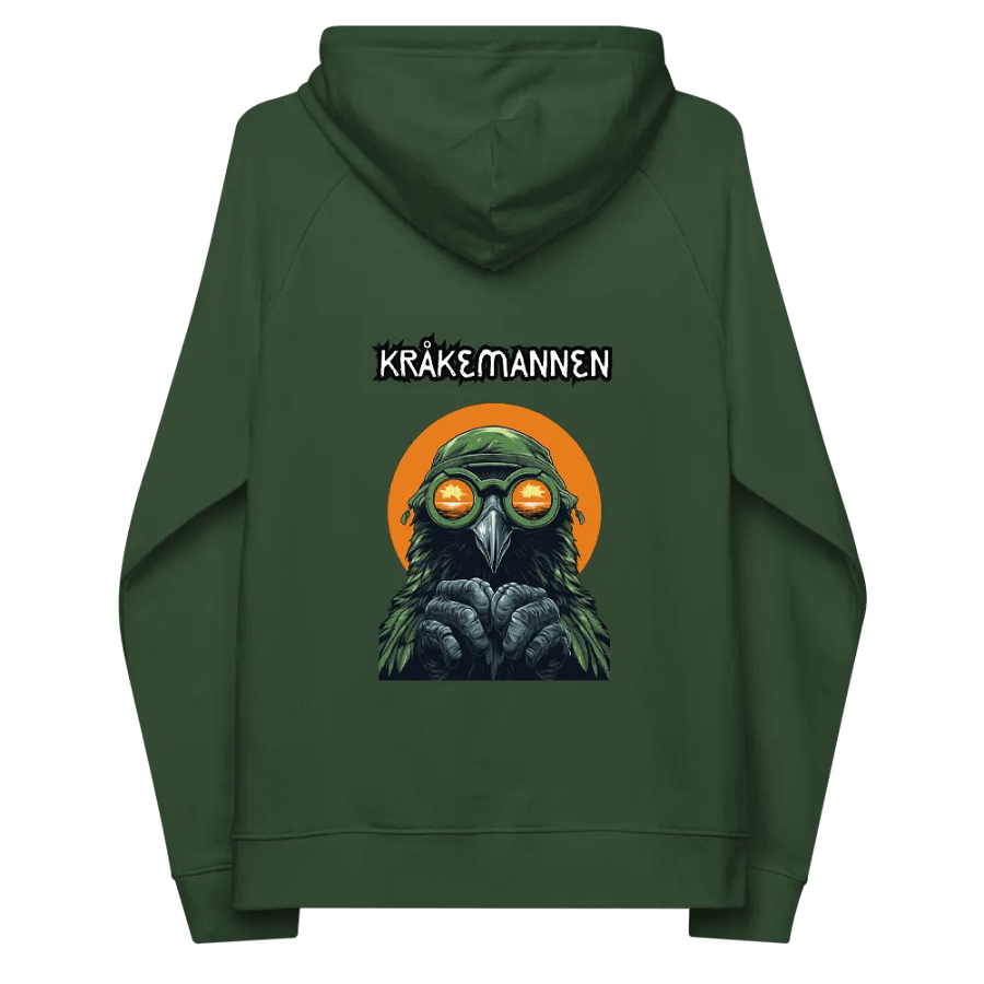 Unisex Eco Raglan Hoodie 💚 THE NORWEGIAN CROW MAN product image (4)