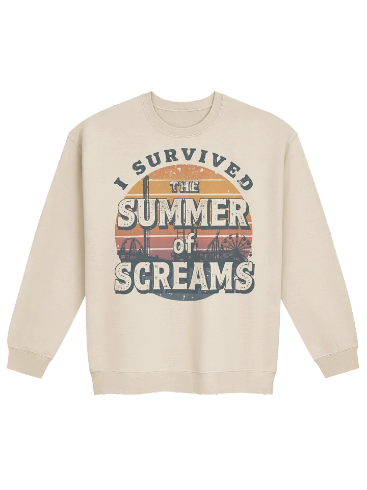 I Survived the Summer of Screams – Vintage Roller Coaster & Ferris Wheel Sweatshirt product image (1)
