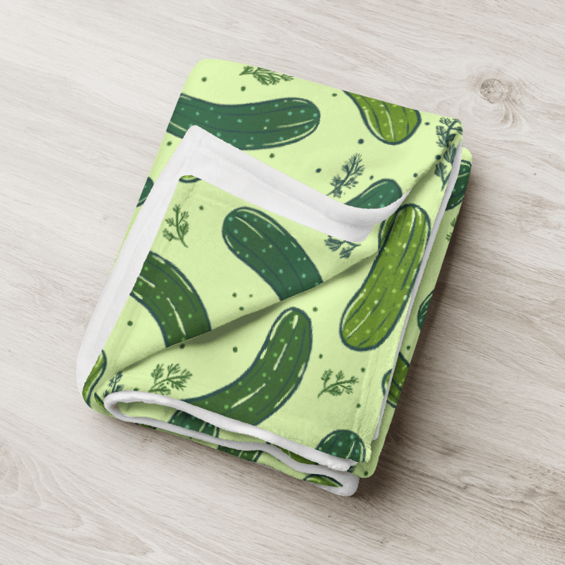 Dill Pickles Pattern Throw Blanket product image (11)