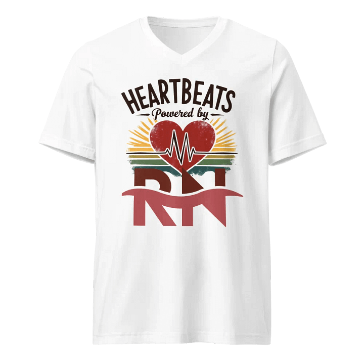 Heartbeats Powered by RN V-Neck Tee product image (1)