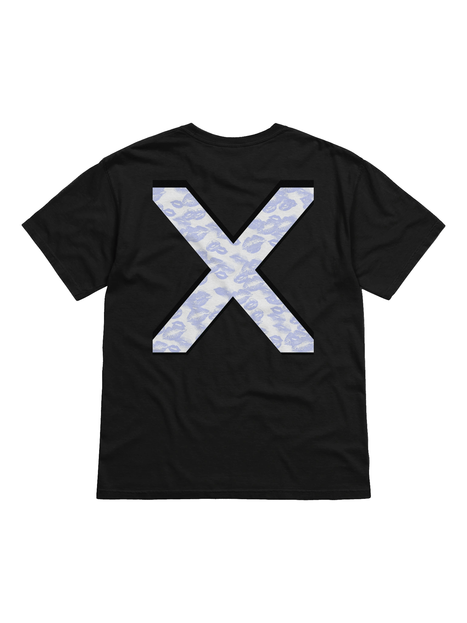 White X Light Blue Lipstick Kisses | Shirt product image (1)