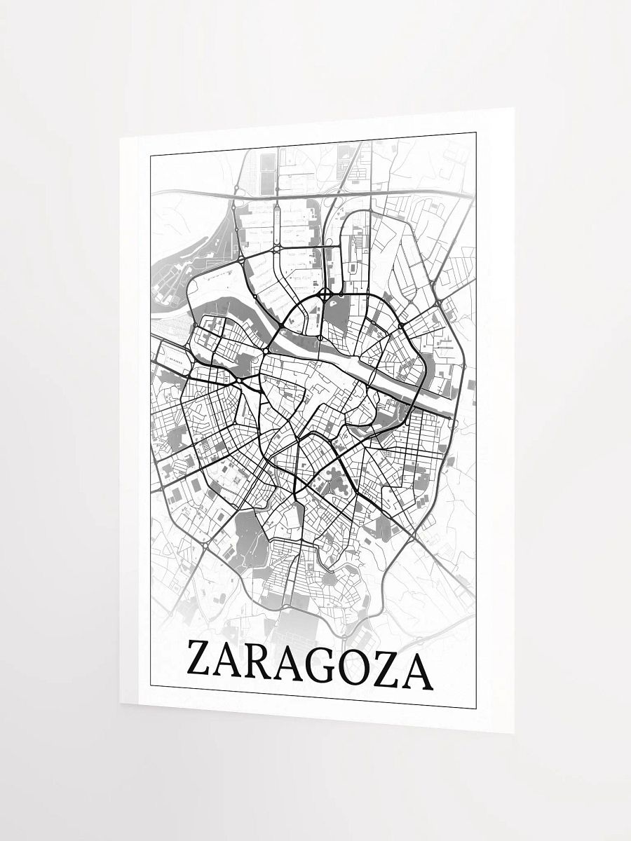 Zaragoza, Spain, city map print product image (6)