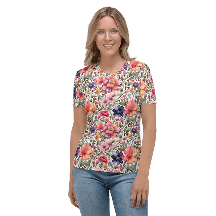 Floral Pattern All Over Print T-shirt product image (2)