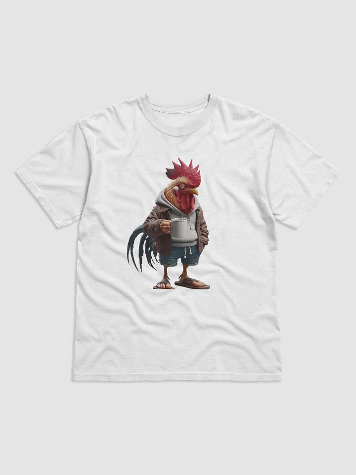 Grumpy Rooster #Statement Heavyweight White T-Shirt product image (1)
