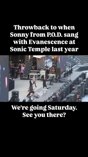 Utoob credit to SonicXXtreme. #evanescence #pod #sonictemple #musicfestival #columbus
