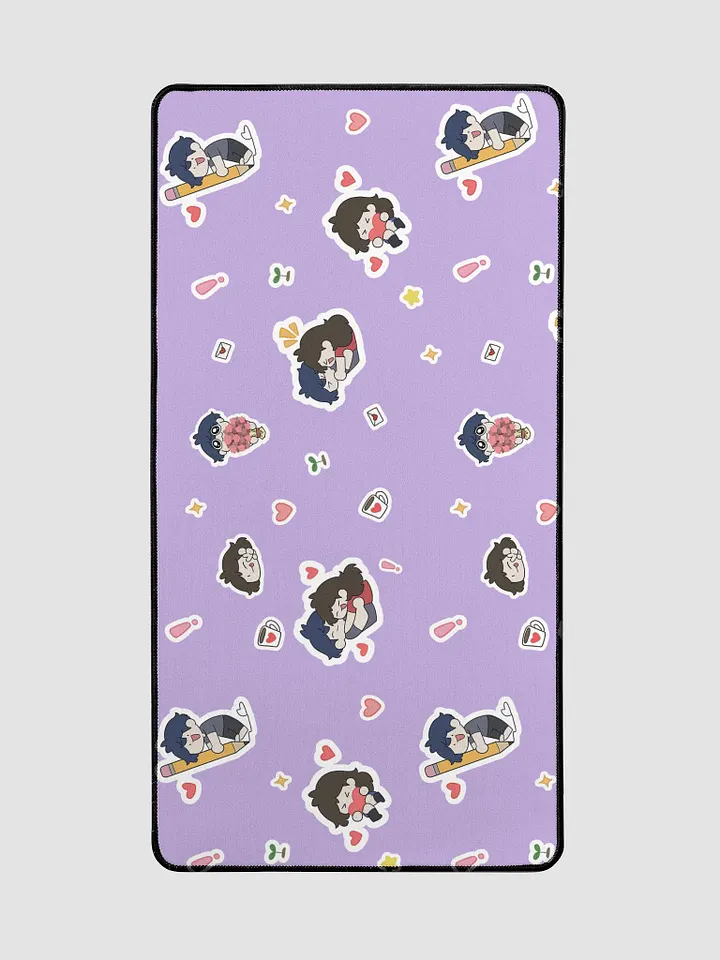PURPLE sticker design Desk Mat 15.5" x 31.5" product image (2)