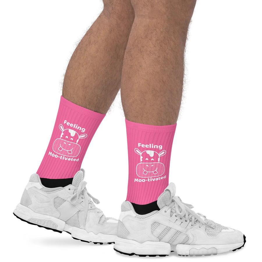 Feeling Mootivated Pink Cow Socks product image (20)