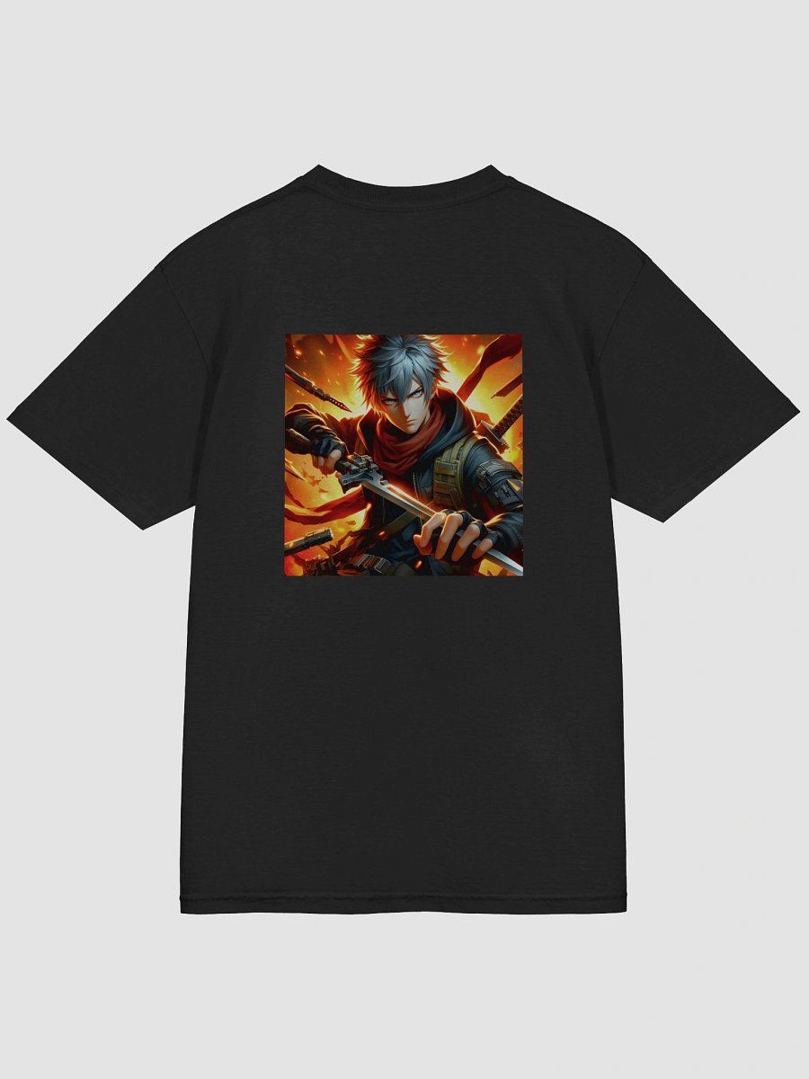 Fiery Warrior Anime-Style T-Shirt product image (4)