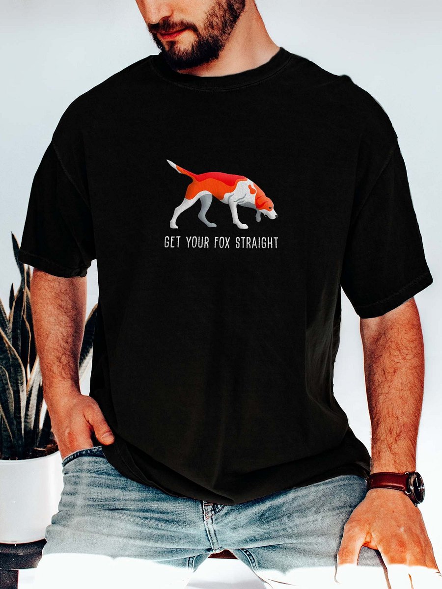 Get Your Fox Straight T-Shirt(Embroidered) of an American Foxhound(Red & White) product image (2)