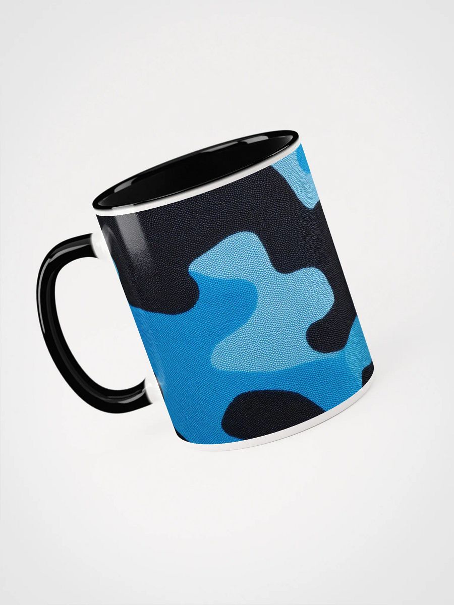 Ceramic Mug with Color inside black and light blue camo product image (12)