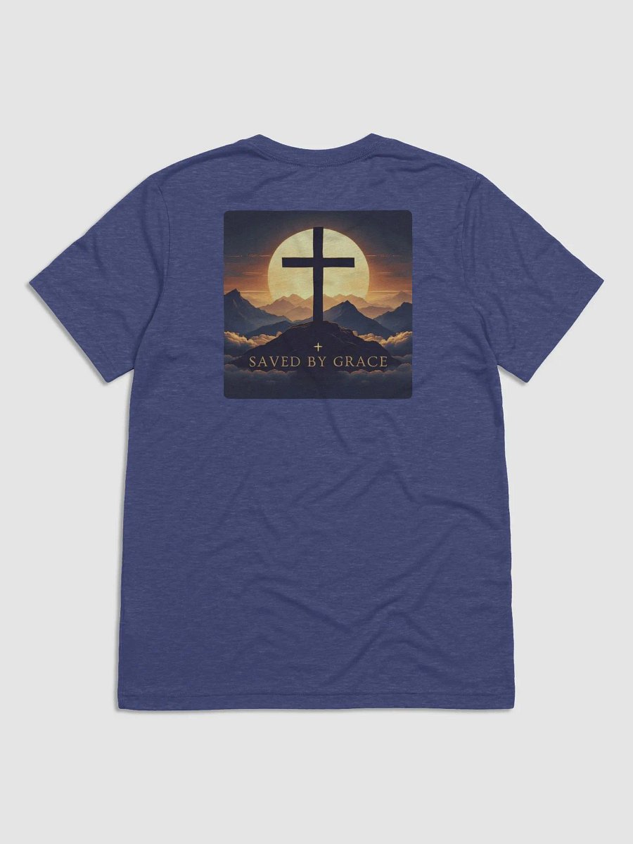 Saved By Grace Christian Triblend T-Shirt | Ephesians 2:8 product image (2)