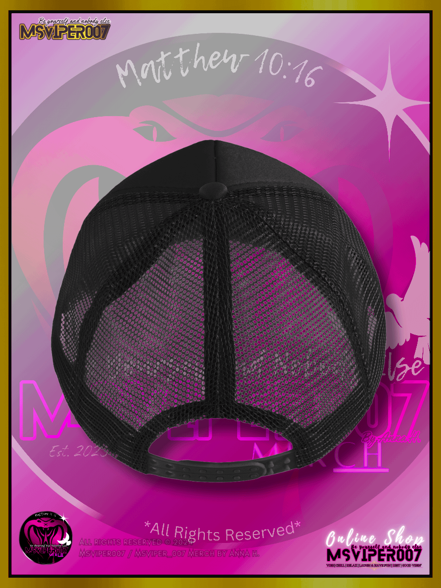 Trucker Hat - "MsViper_007™ Brand Classic [purple/blk emblem] Support&Sport" Foam Trucker Hat by Anna H. product image (4)