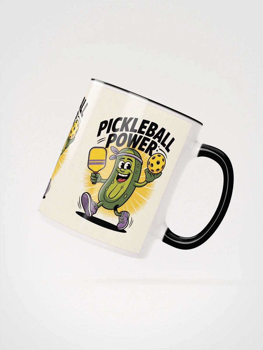 Pickleball Power Mug – Fun Pickle Character with Paddle product image (4)