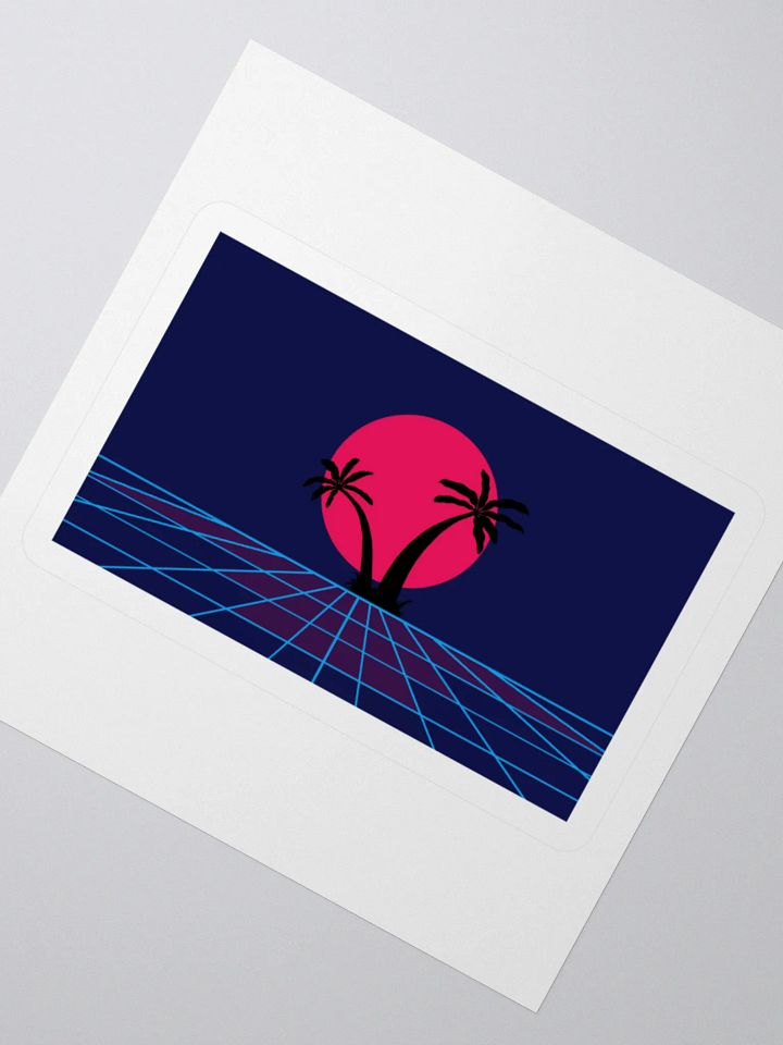Tropical Vaporwave Kiss Cut Stickers product image (6)