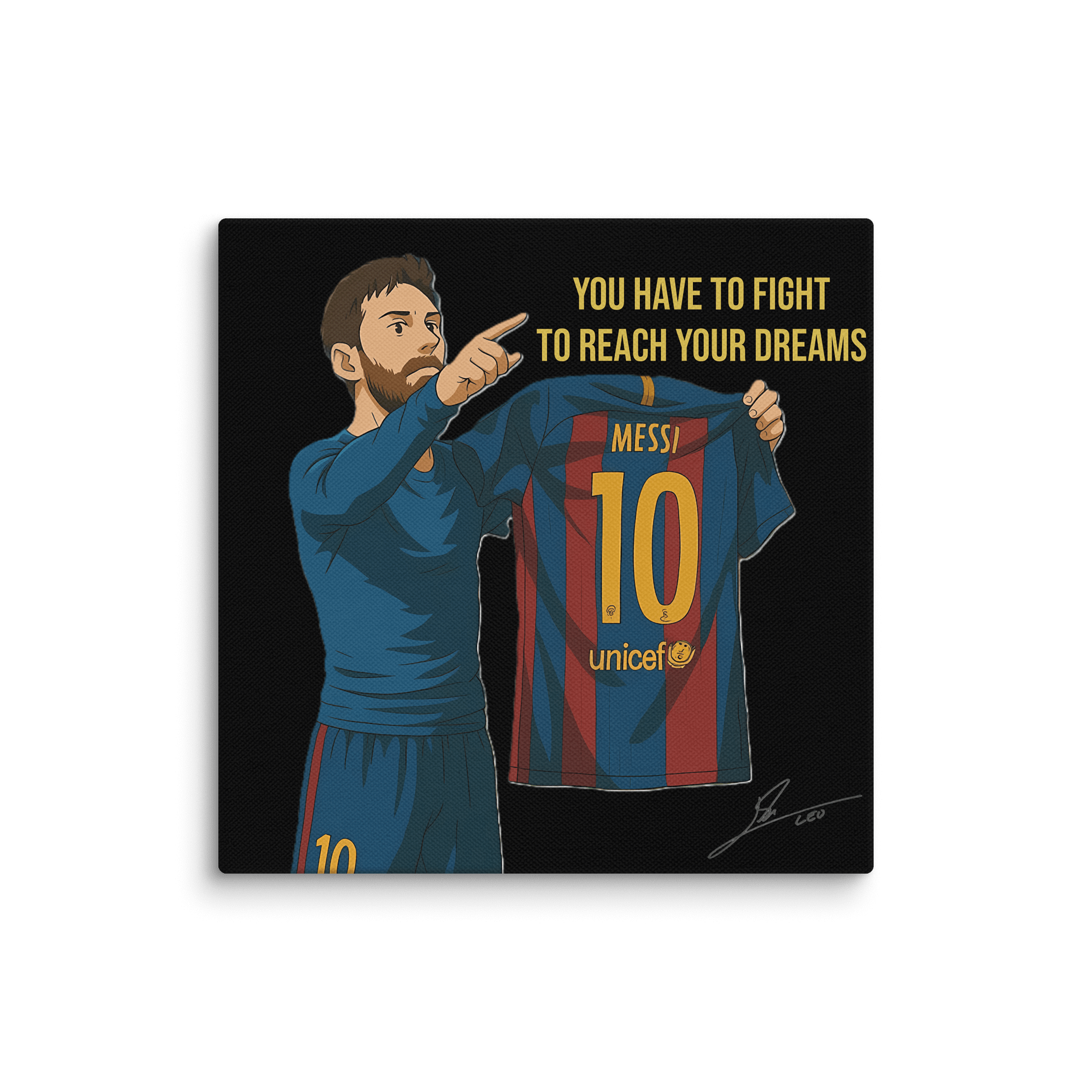 Lionel Messi - Barcelona Canvas Print Poster (with Frame) | Inspirational Wall Art | Football Wall Art | Home Decor product image (2)