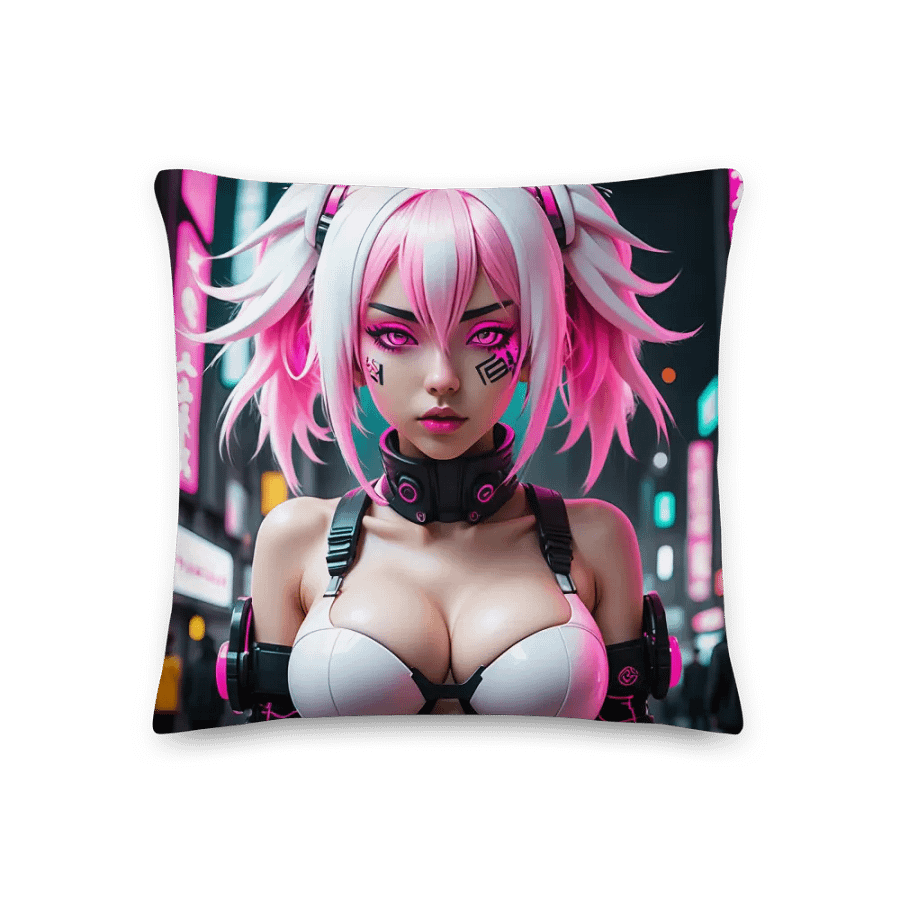 Neon Cyberpunk Dream All-Over Print Pillow product image (3)