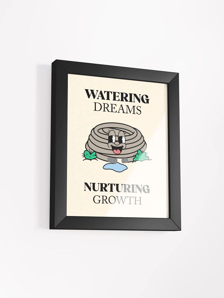 Water Dreams Retro Gardening Water Hose Motivational Quote Framed Wall Art Print product image (21)