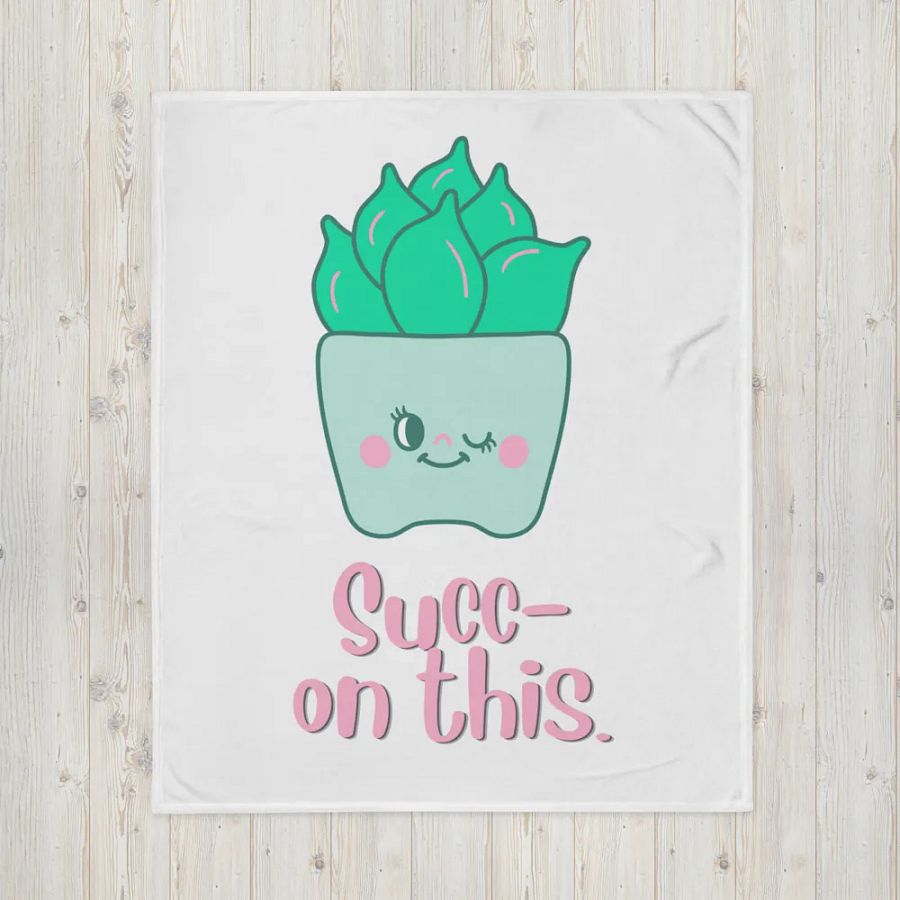 Sweet and Stabby Succulent Throw Blanket product image (4)