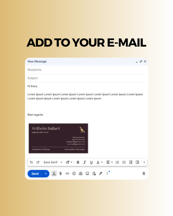 Gold Elegant Finance Organization Email Signature product image (3)