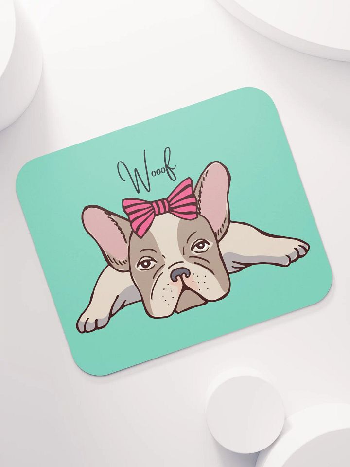 Girly French Bulldog Mouse Pad product image (2)