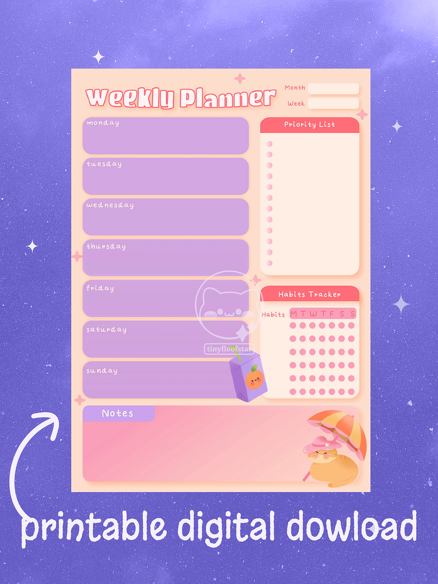 Summer Fun Daily & Weekly Printable Planners product image (3)