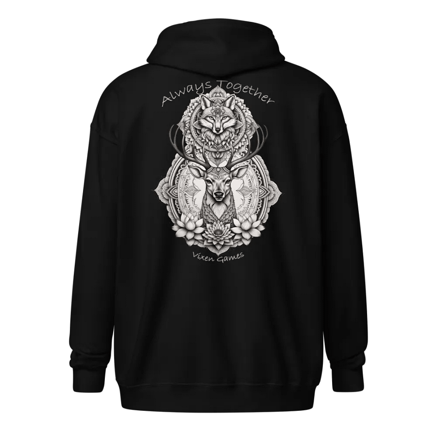 Married To A Stag Always Together Stag and Vixen Mandala Back Print Zippy product image (36)